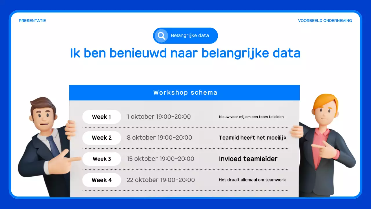 Een gids voor eenvoudige interne seminars in blauw