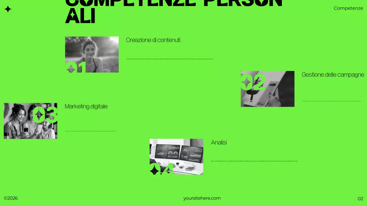 documento di portafoglio verde moderno brutalista