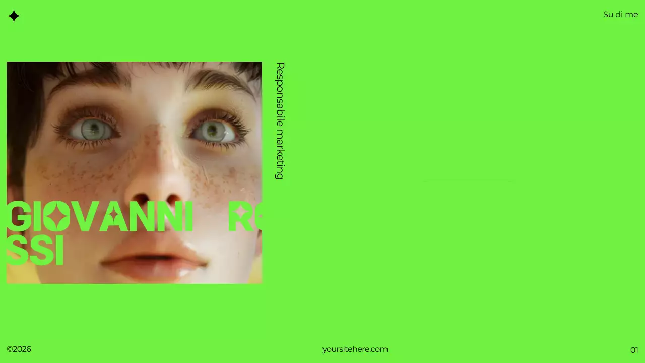 documento di portafoglio verde moderno brutalista