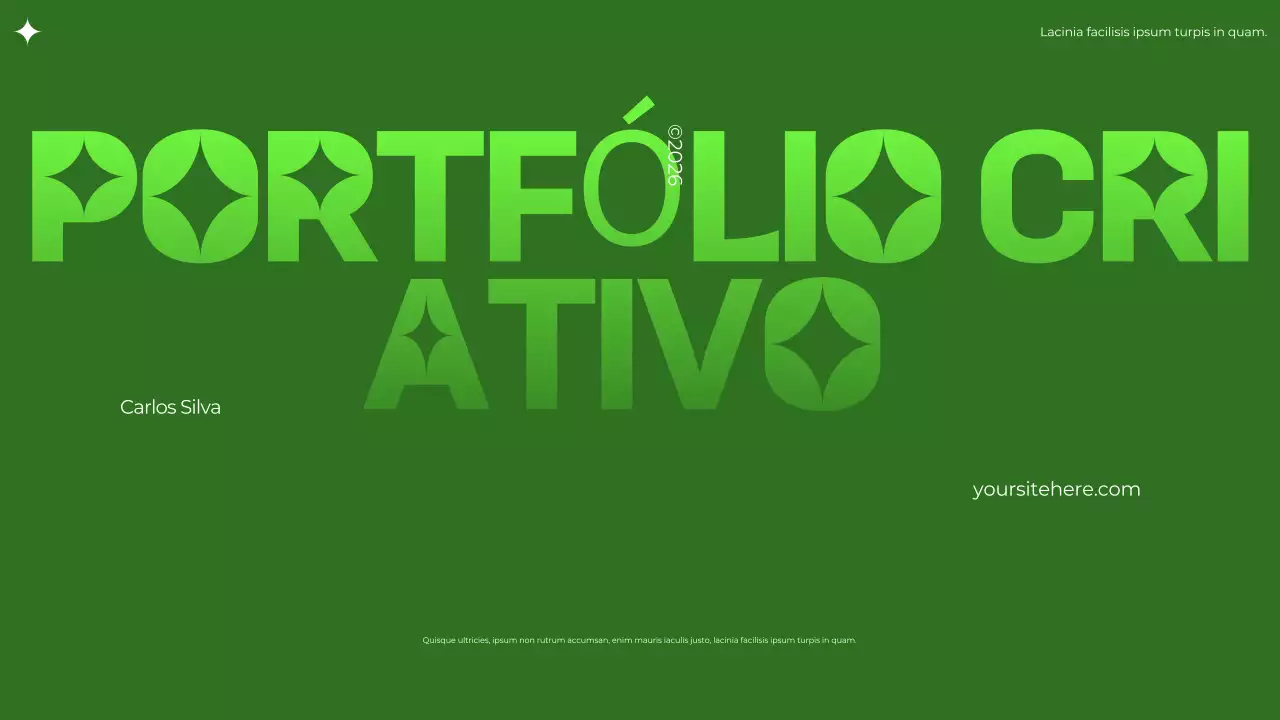 documento de portefólio brutalista moderno e verde