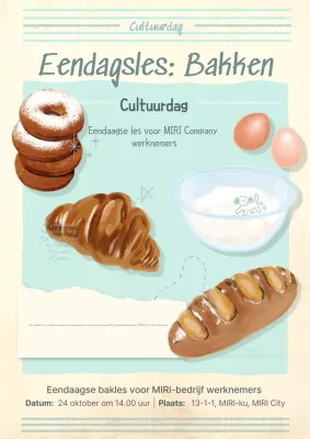 Promoot retro baklessen in ivoor en lichtblauw