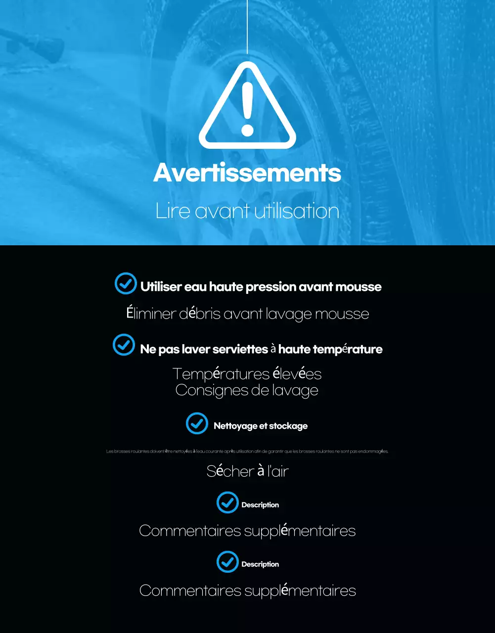 Publicité pour une station de lavage moderne noire