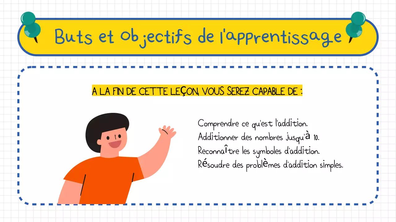 Addition de base pour les mathématiques à l'école primaire