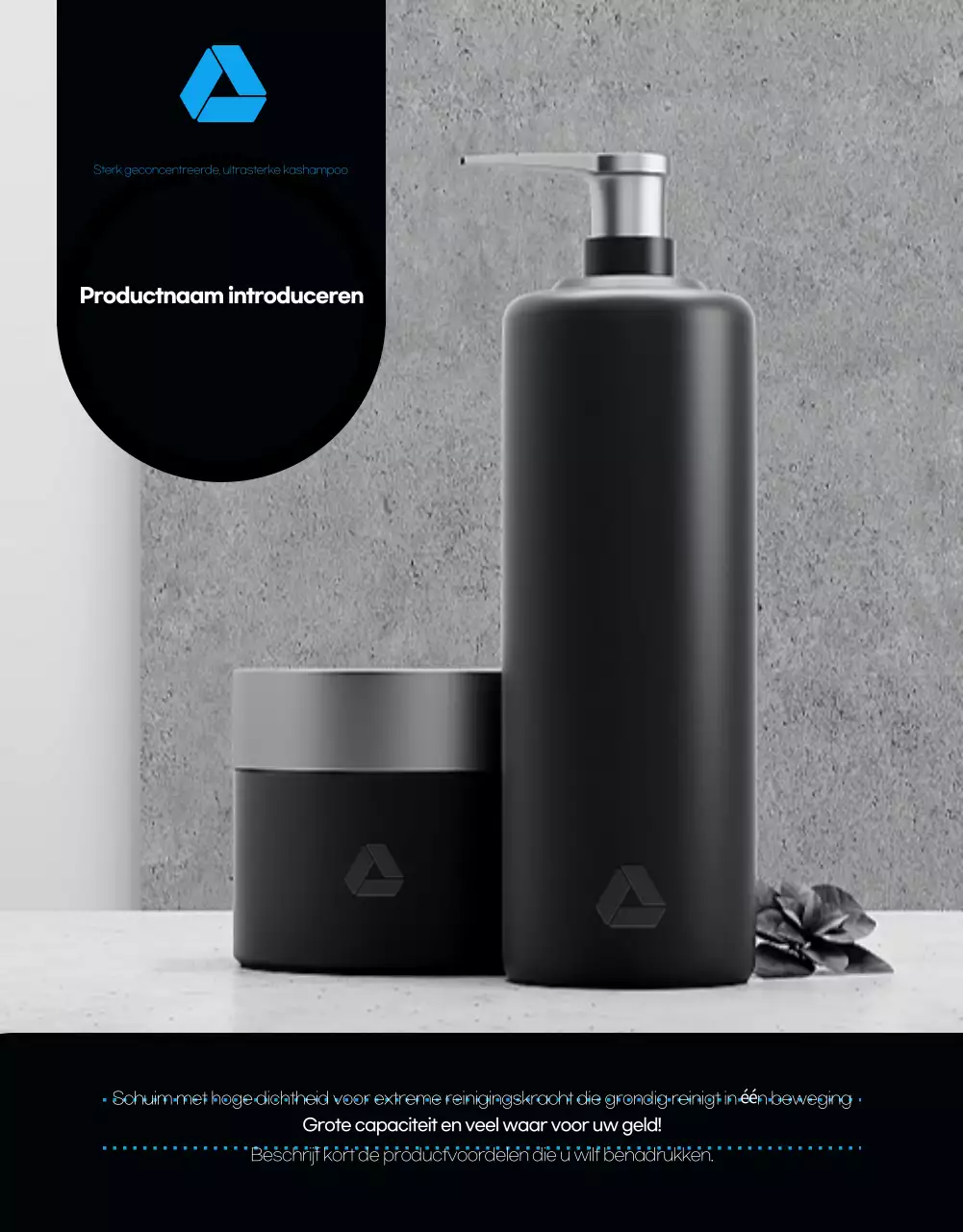 Zwarte moderne wasstraat advertentie