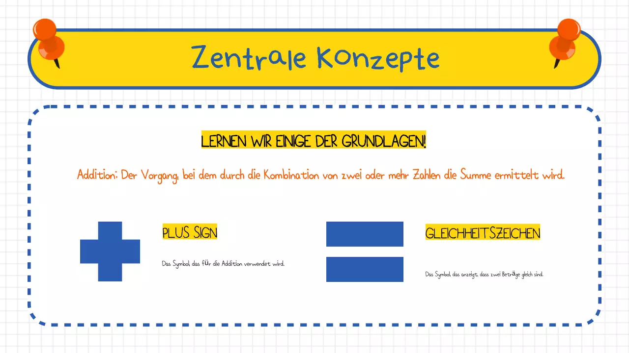 Grundlegende Addition für Mathematik in der Grundschule