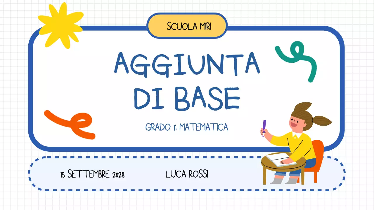 Addizione di base per la scuola elementare di matematica