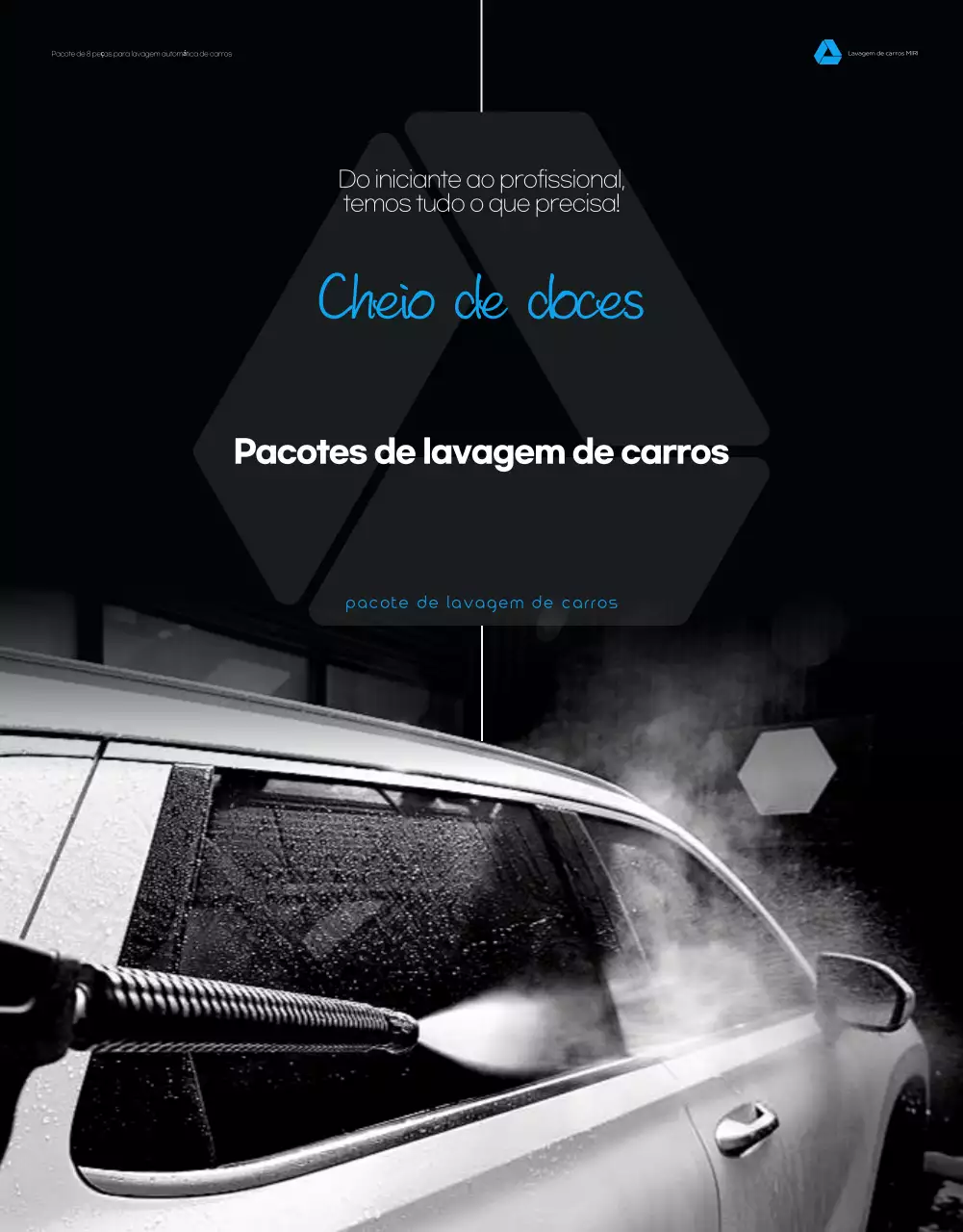 Anúncio de lavagem de carros moderno a preto