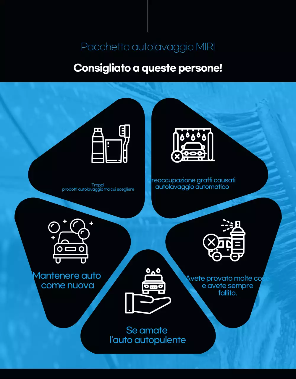 Annuncio di autolavaggio moderno nero