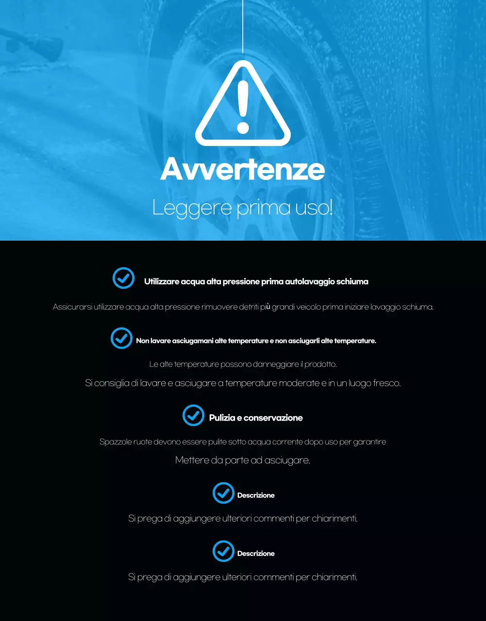 Annuncio di autolavaggio moderno nero