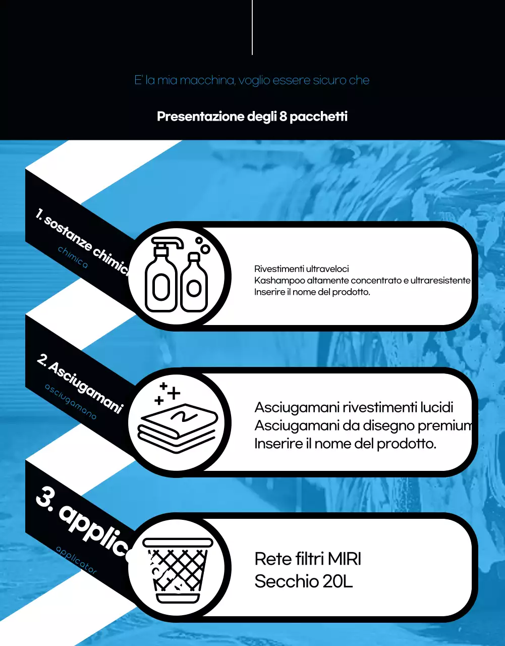 Annuncio di autolavaggio moderno nero