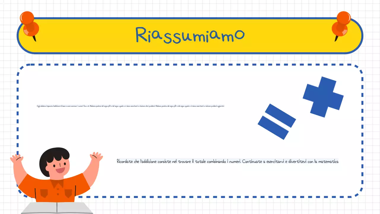 Addizione di base per la scuola elementare di matematica
