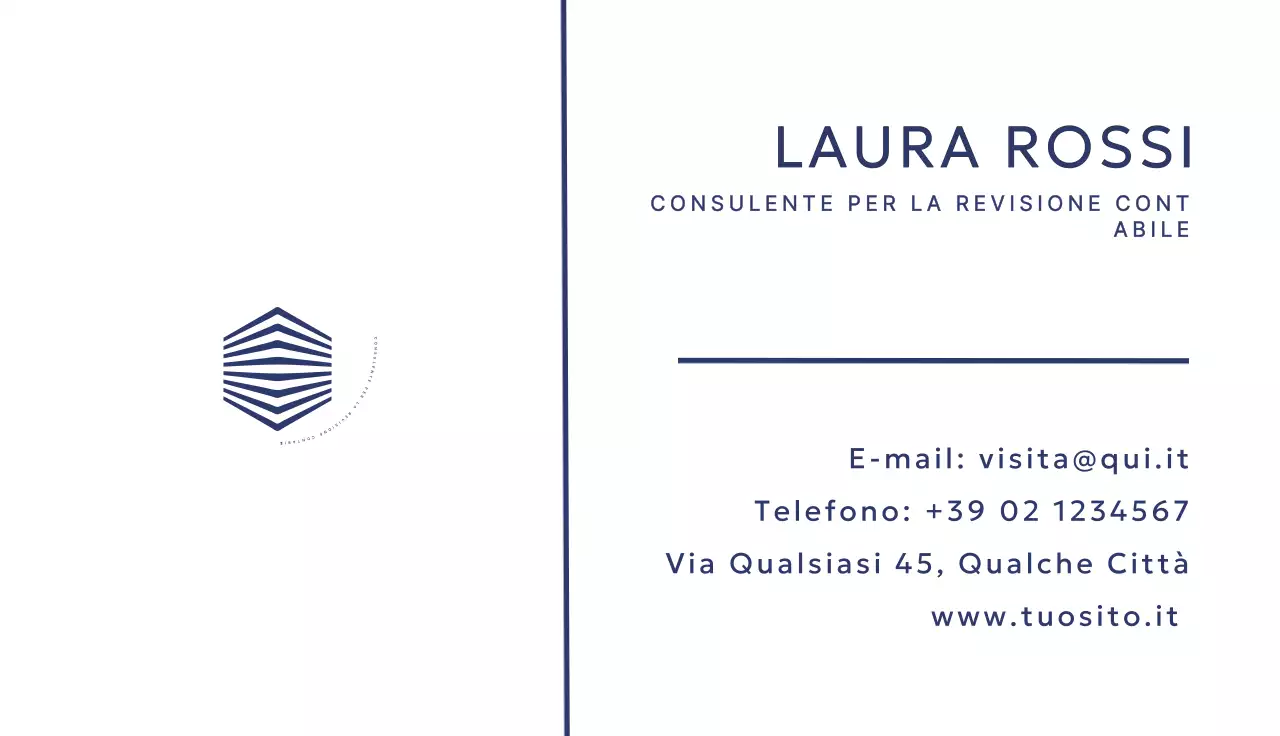 biglietto da visita professionale bianco