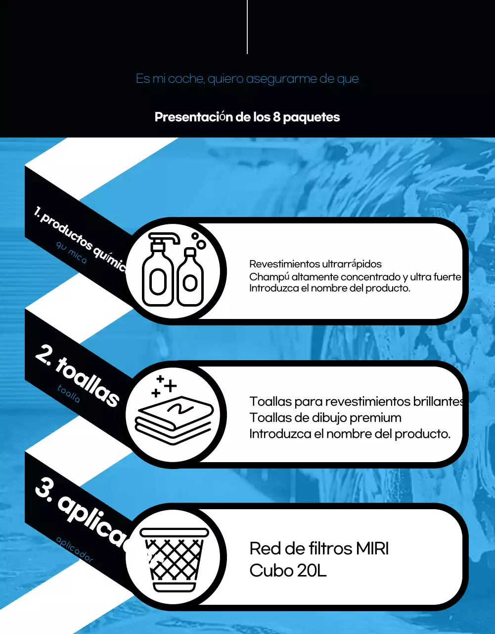 Anuncio negro de lavado de coches moderno