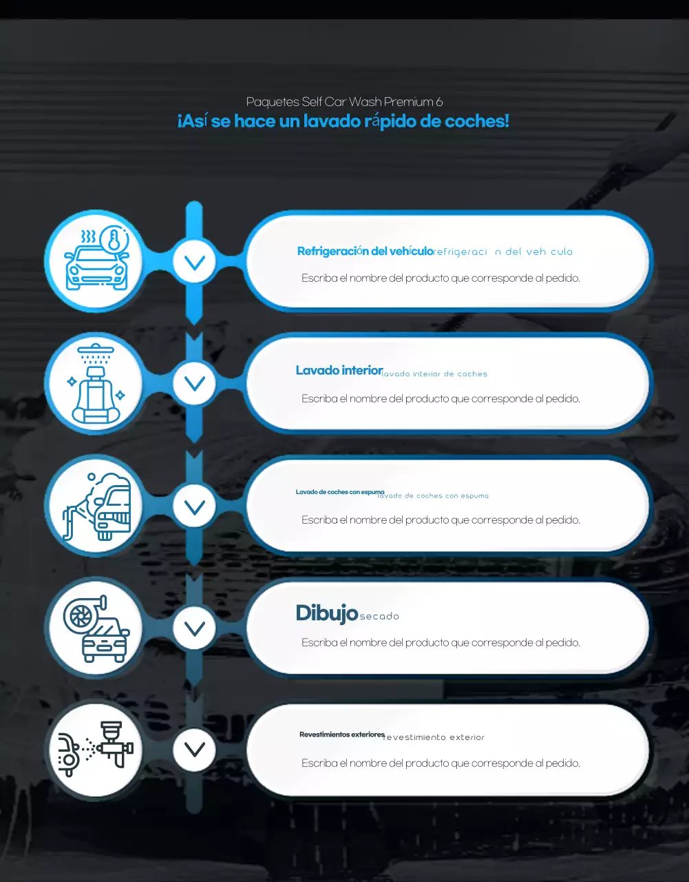 Anuncio negro de lavado de coches moderno