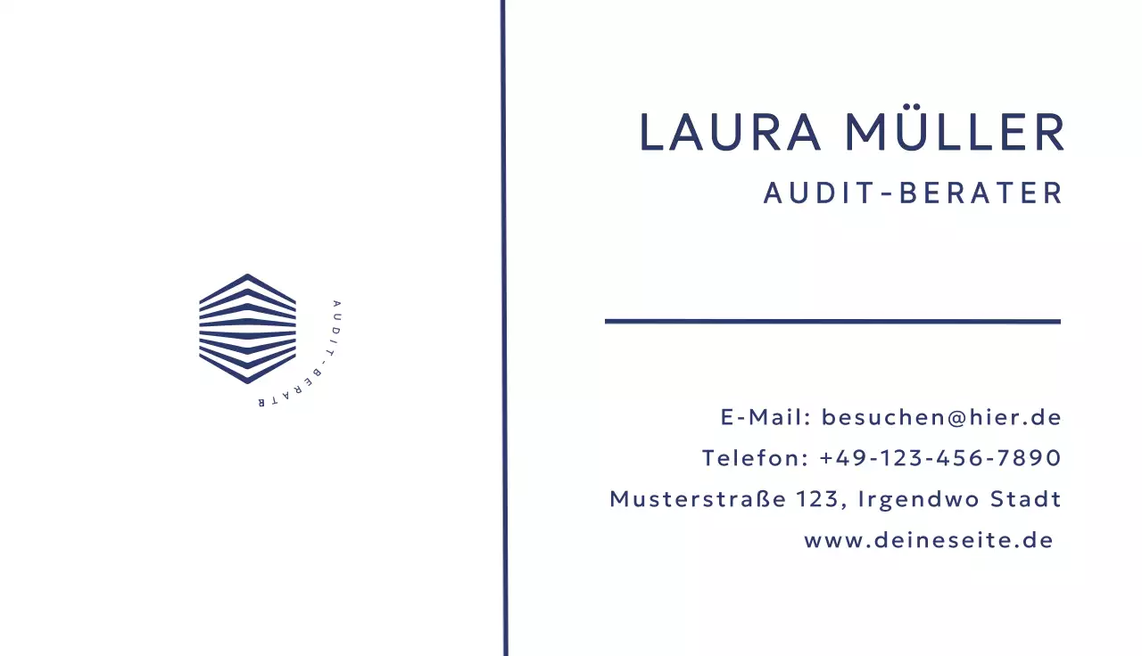 weiße professionelle Visitenkarte