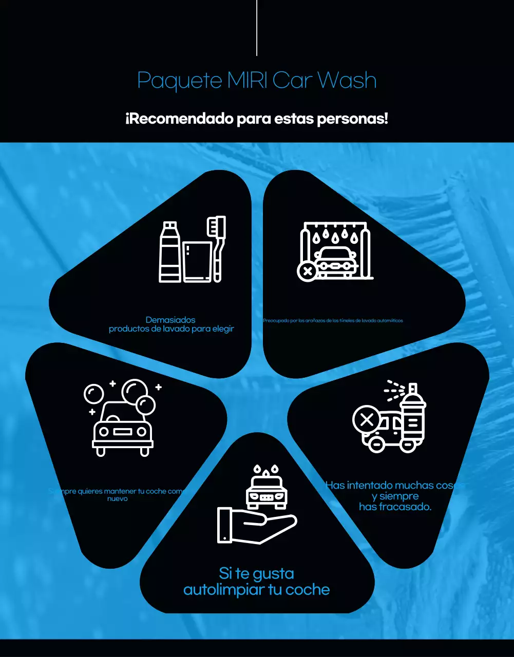 Anuncio negro de lavado de coches moderno