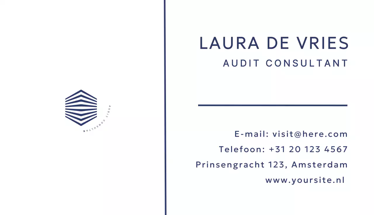 wit professioneel visitekaartje