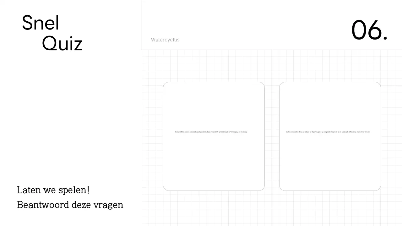 Minimale wetenschapsklas watercyclus