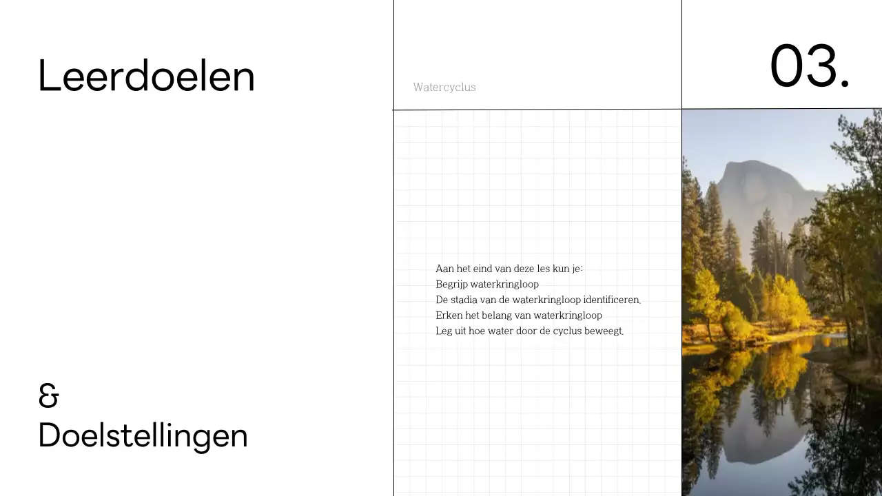 Minimale wetenschapsklas watercyclus