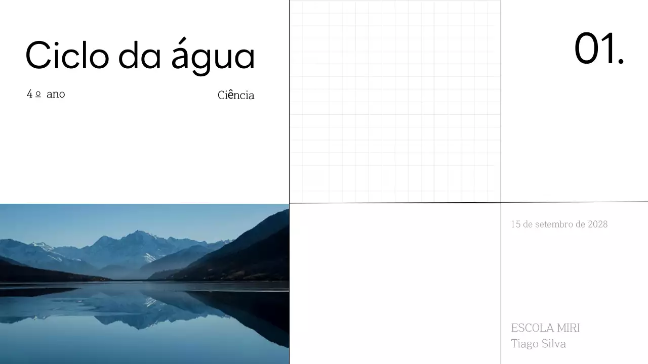 Aula mínima de ciências do ciclo da água
