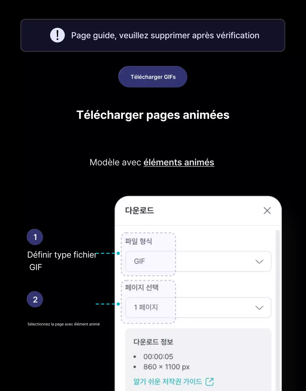 Une collection de promotions d'événements en noir et bleu marine