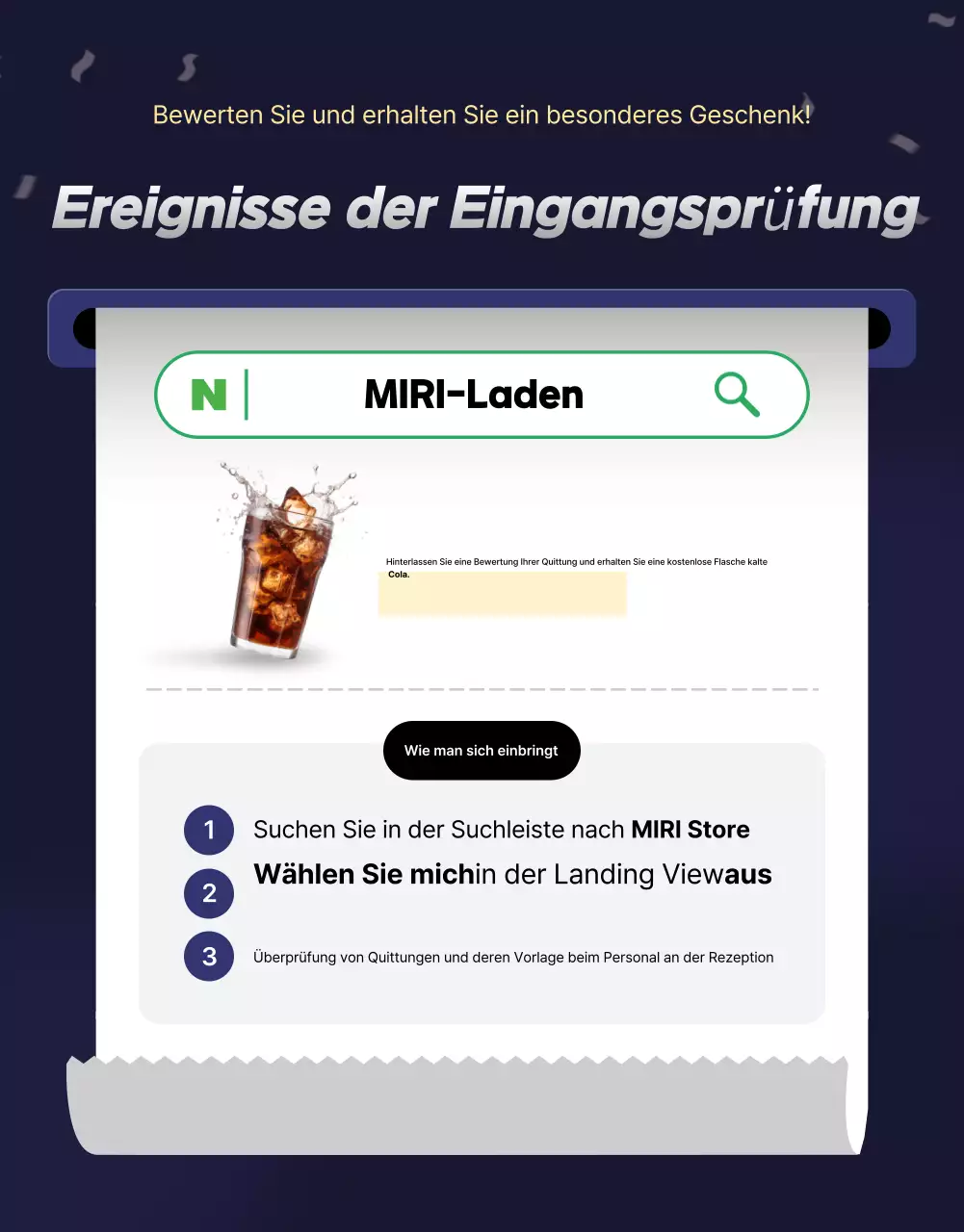 Eine Sammlung von Event-Promotions in Schwarz und Marineblau