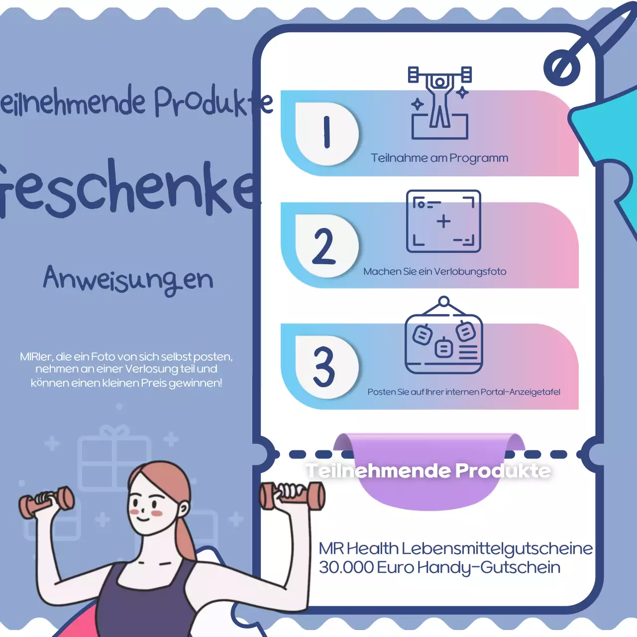 Werbung für die Blue Neat Health-Kampagne