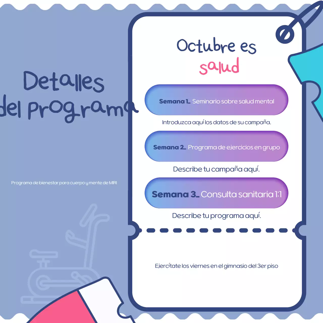 Promover la campaña de salud Blue Neat