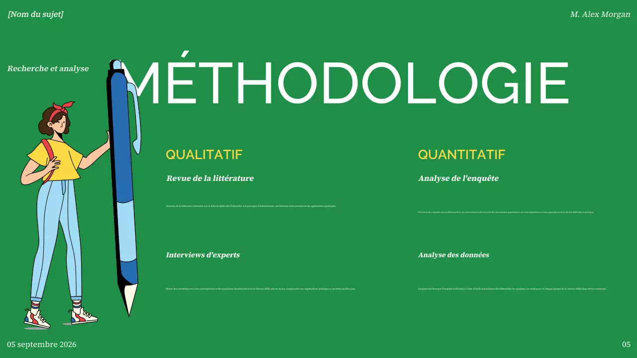 présentation moderne et colorée de l'aperçu d'un projet