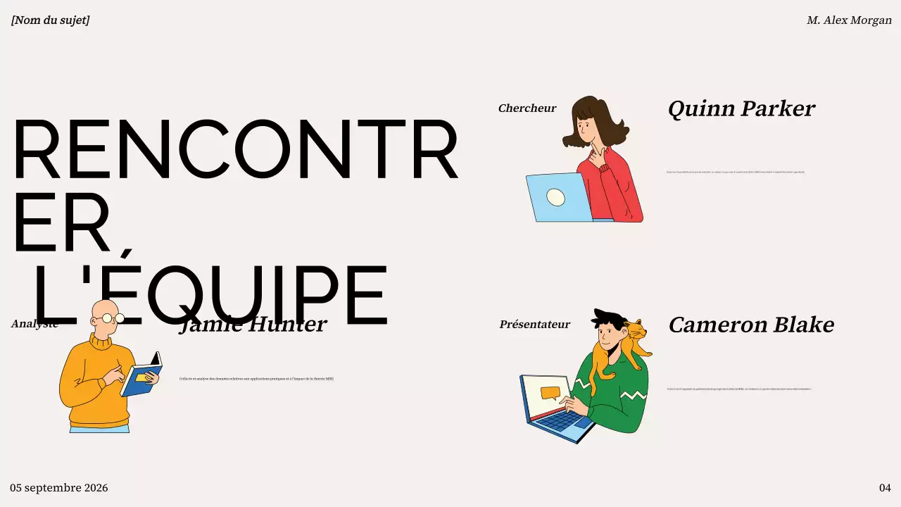 présentation moderne et colorée de l'aperçu d'un projet