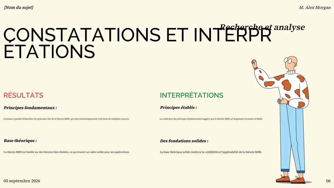 présentation moderne et colorée de l'aperçu d'un projet