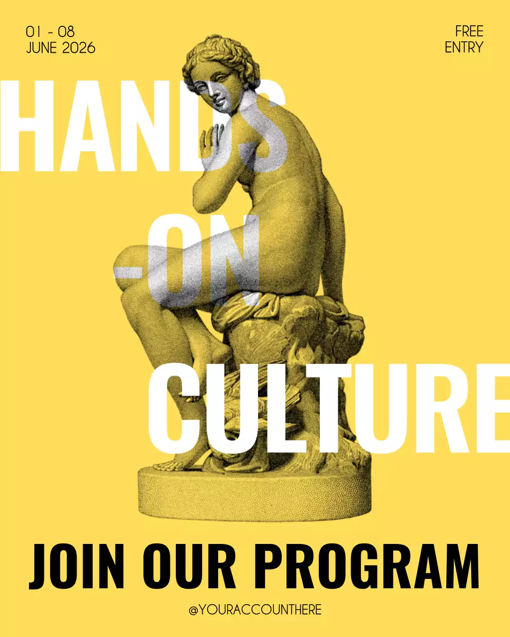 Yellow Classic Culture Event Instagram Post