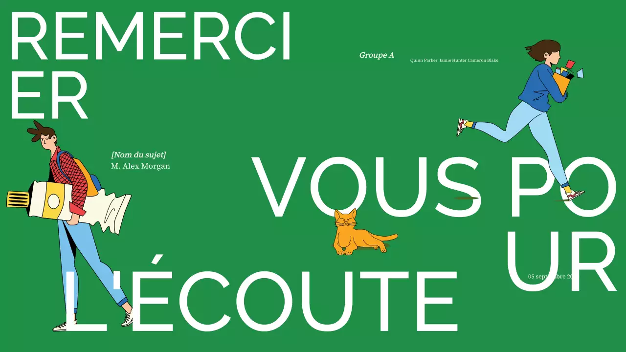 présentation moderne et colorée de l'aperçu d'un projet