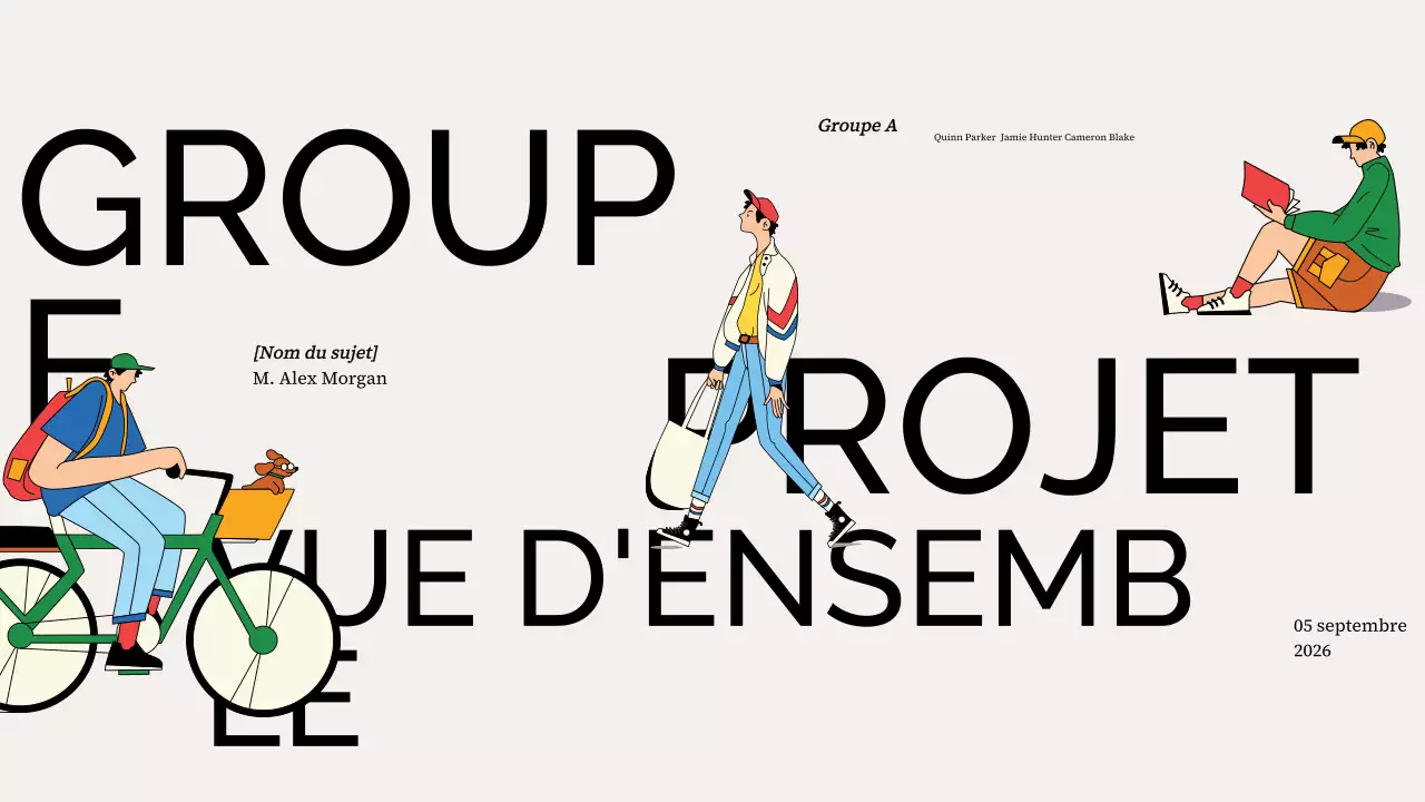 présentation moderne et colorée de l'aperçu d'un projet