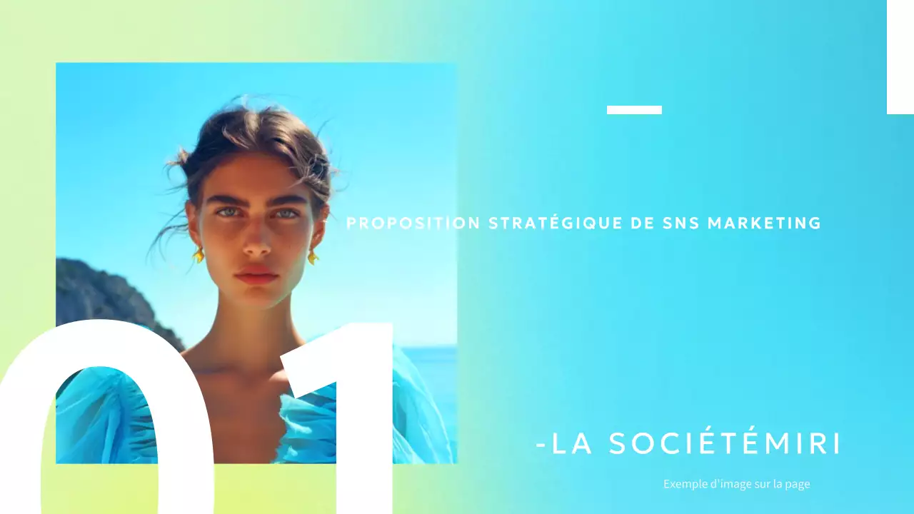 Proposition de marketing moderne bleu clair