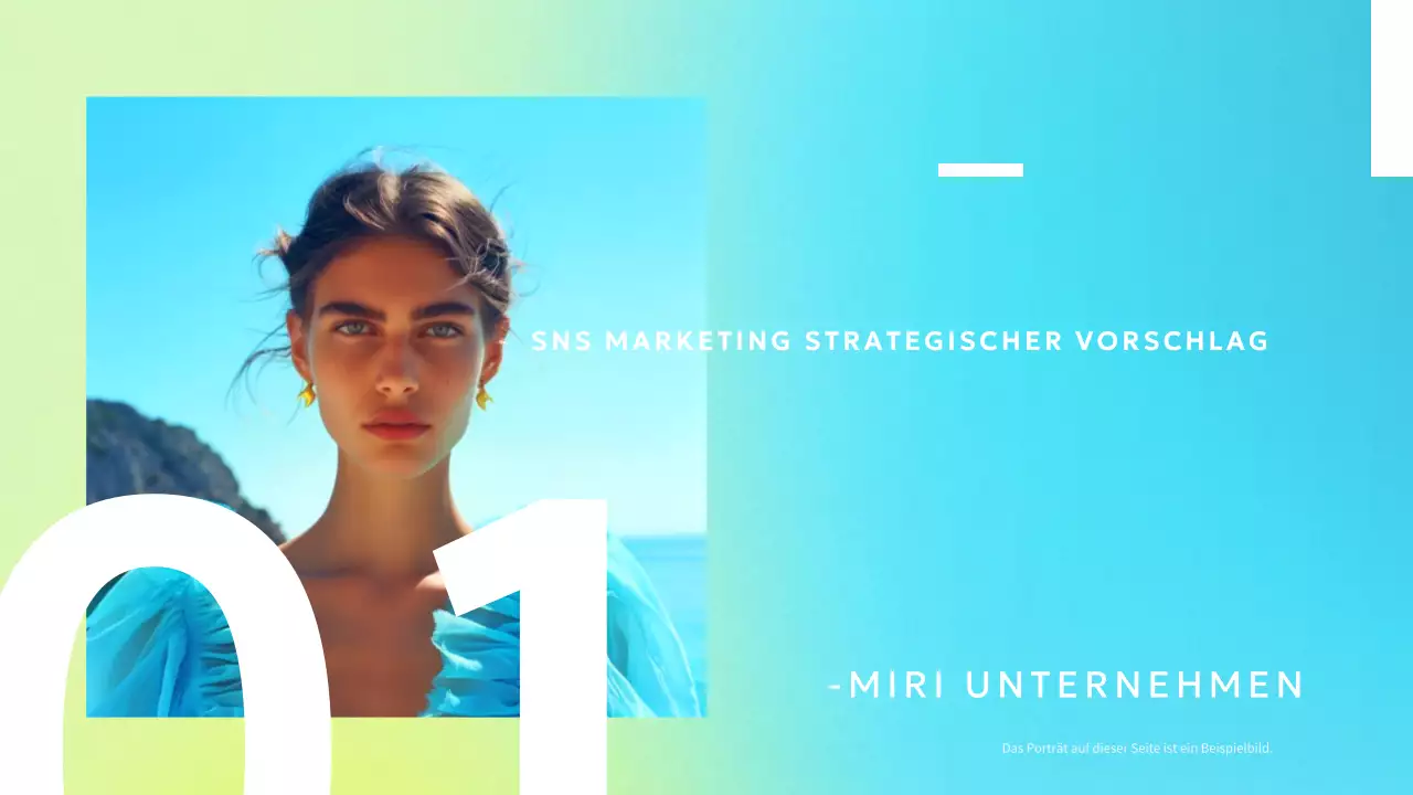 Hellblauer moderner Marketingvorschlag