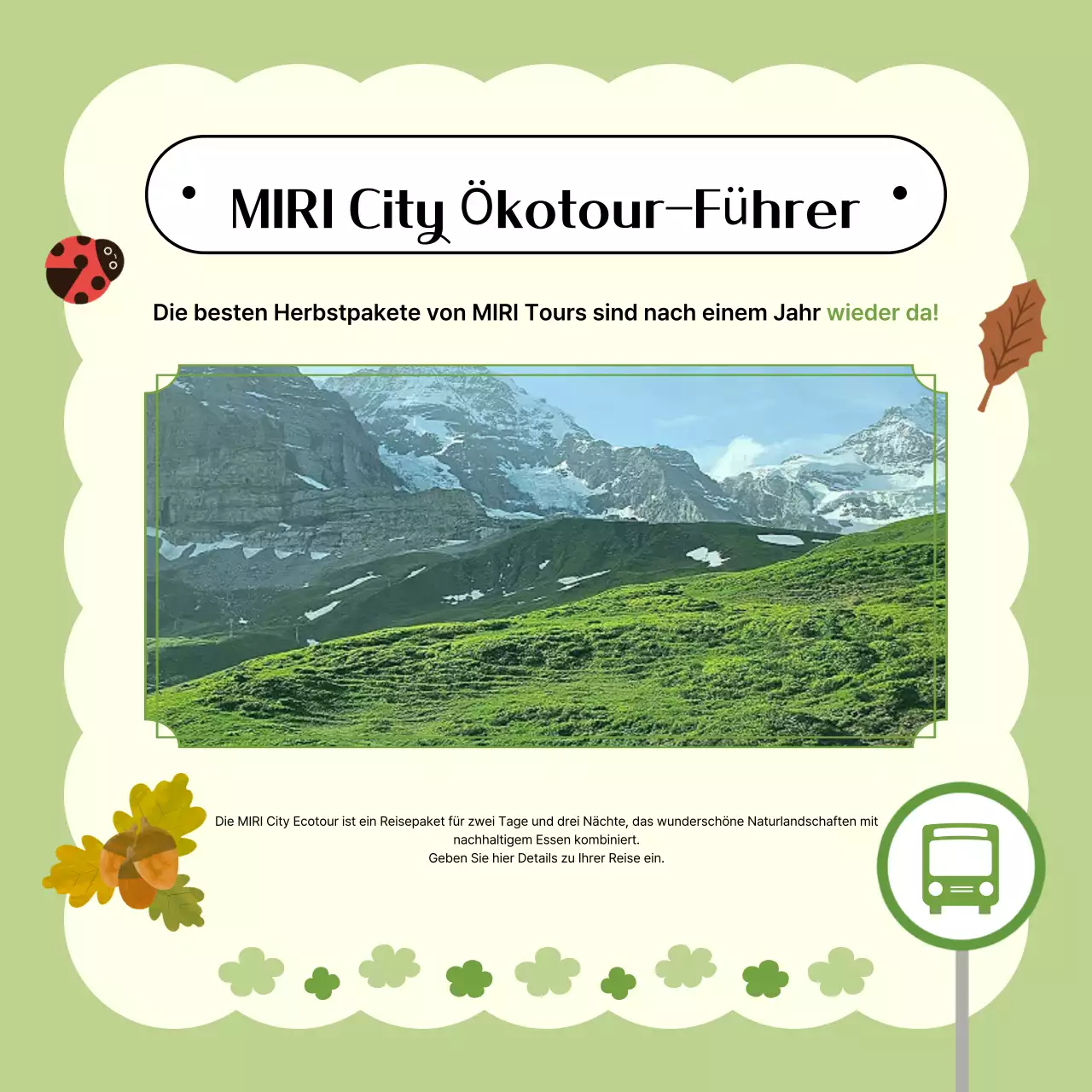 Förderung der malerischen Öko-Touren von Yandu