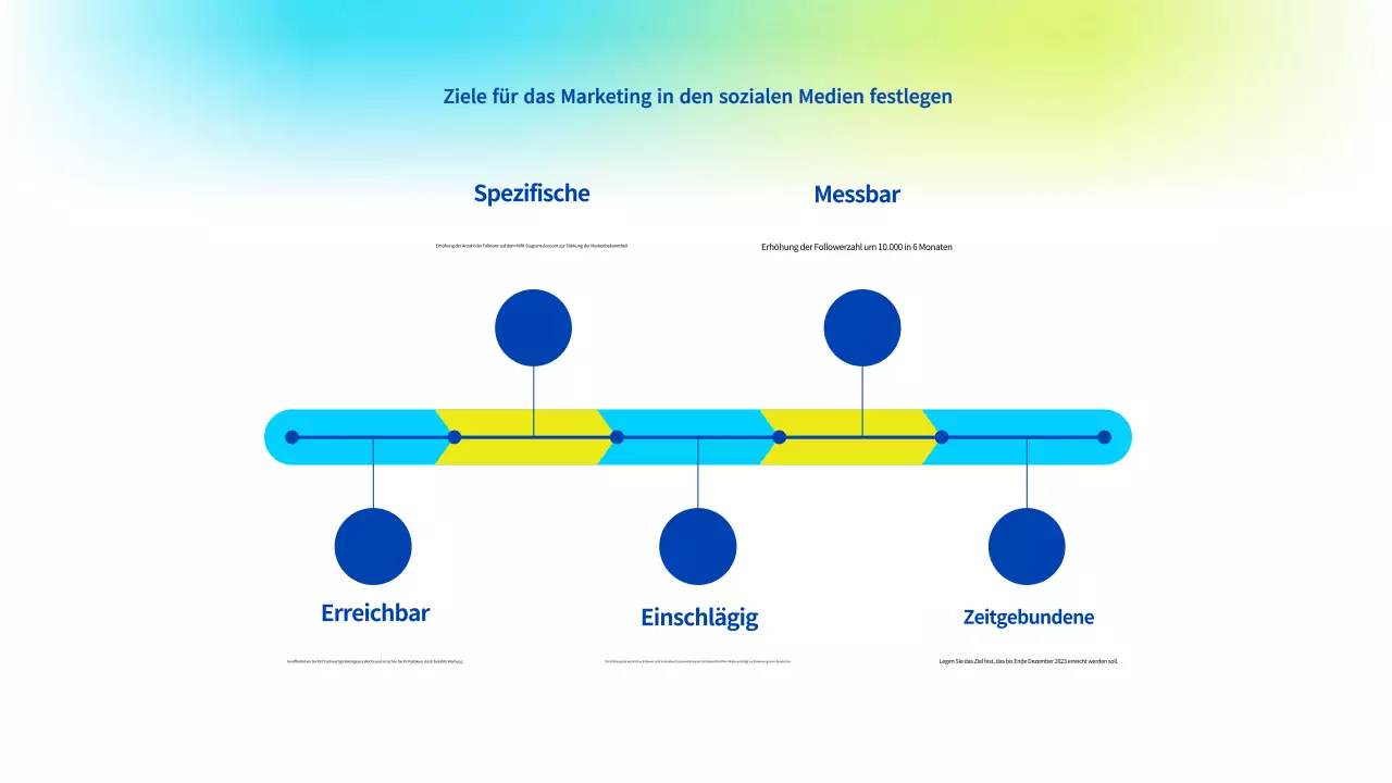 Hellblauer moderner Marketingvorschlag