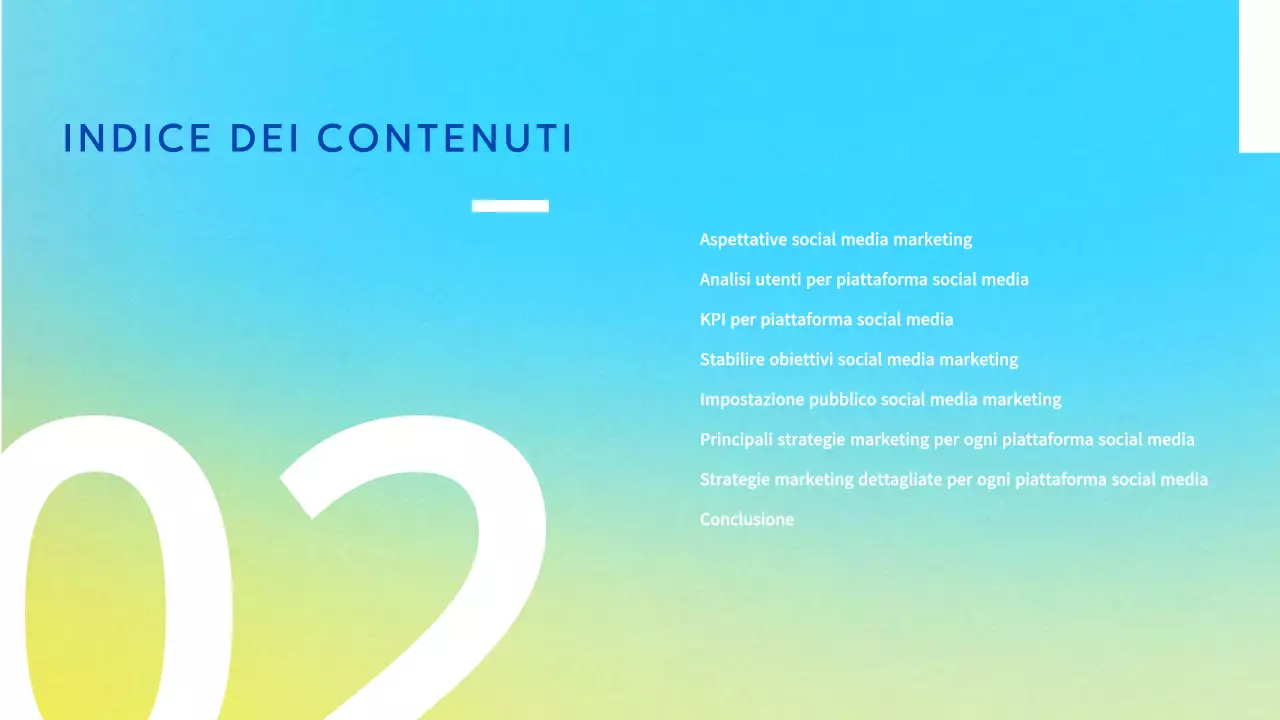 Proposta di marketing moderna di colore azzurro