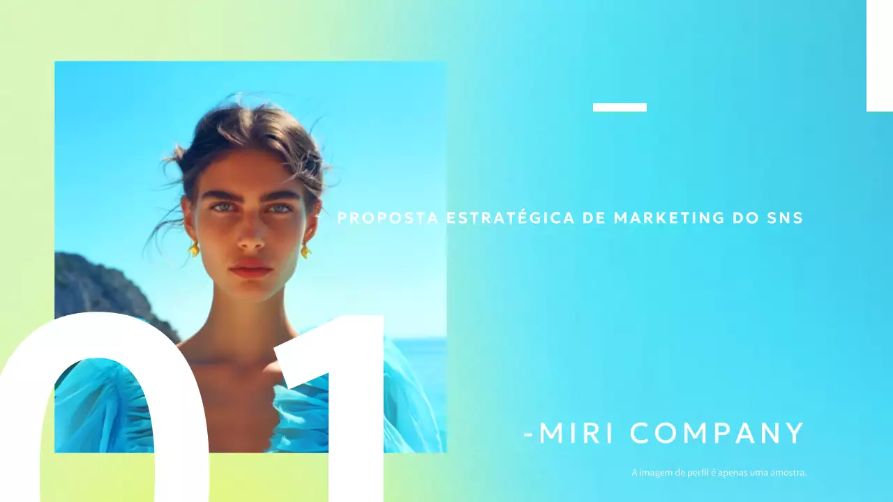 Proposta de marketing moderna em azul claro