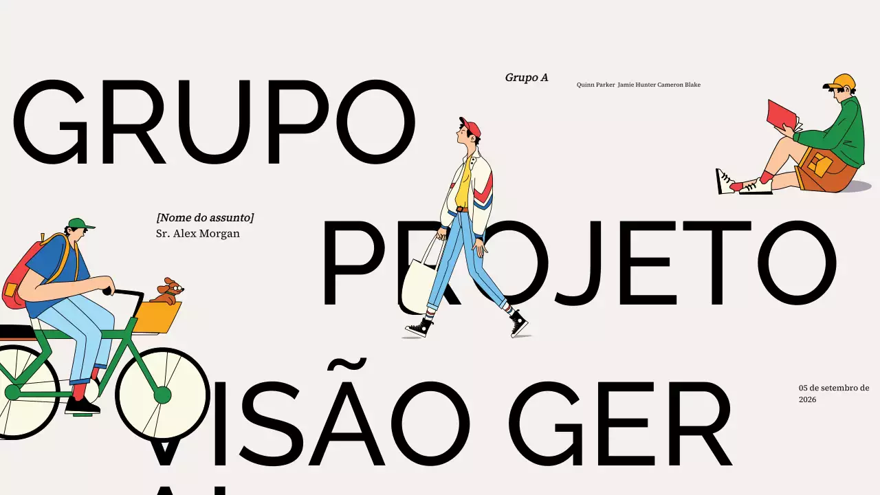 apresentação geral do projeto moderna e colorida