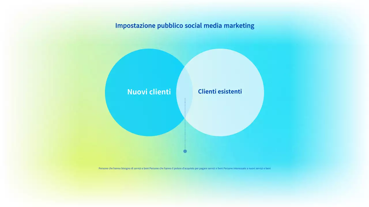 Proposta di marketing moderna di colore azzurro