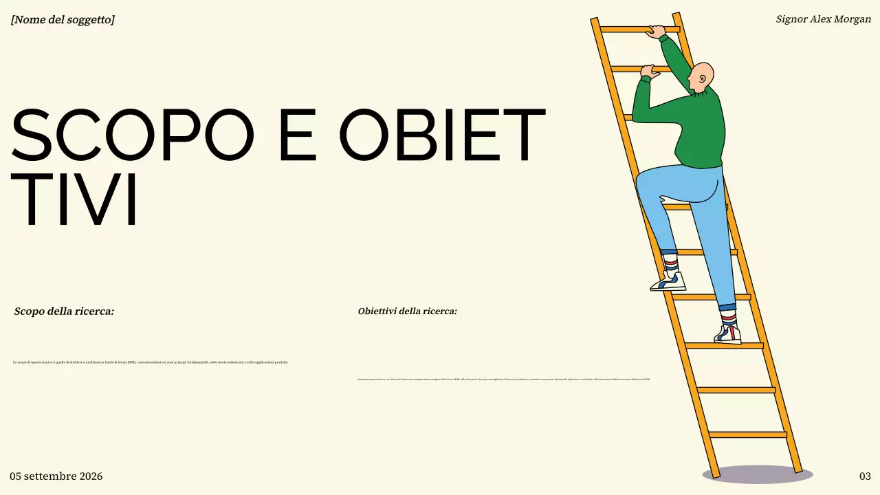 presentazione colorata e moderna del progetto