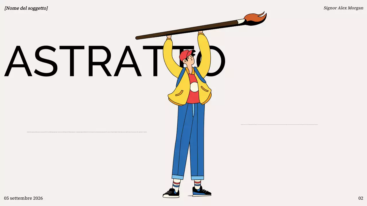 presentazione colorata e moderna del progetto