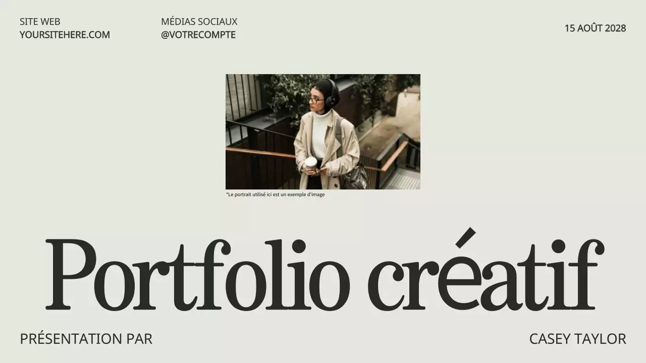 Beige Black Minimalist Creative Portfolio Presentation