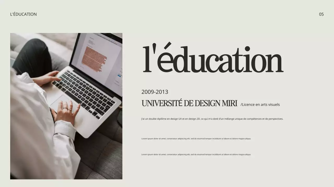 Beige Black Minimalist Creative Portfolio Presentation