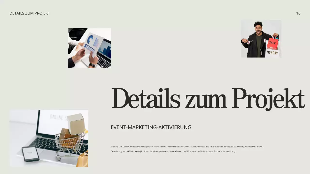 Beige Schwarz Minimalistische Kreative Portfolio Präsentation