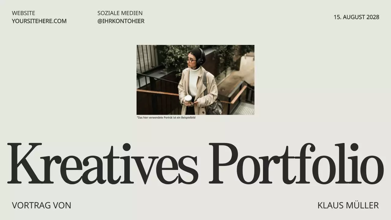 Beige Schwarz Minimalistische Kreative Portfolio Präsentation