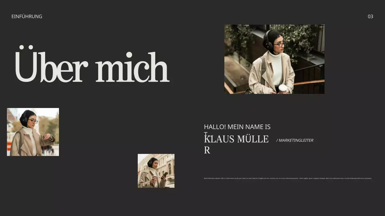 Beige Schwarz Minimalistische Kreative Portfolio Präsentation