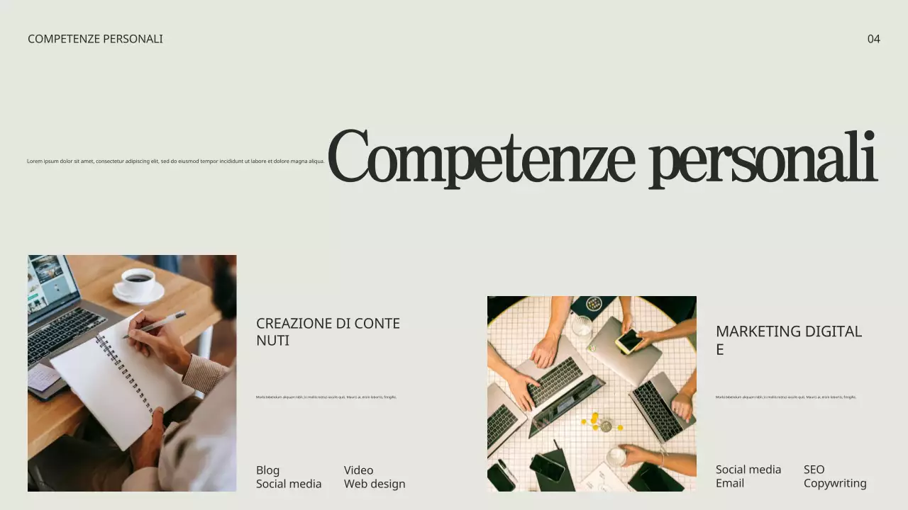 Beige Nero Presentazione di portafoglio creativo minimalista